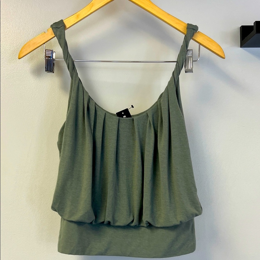 Express Grey Green Camisole Top Modest Crop Top Sz XS
